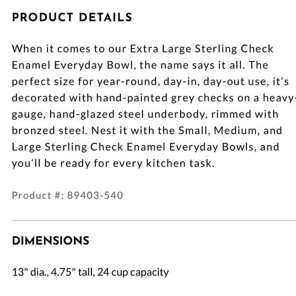 New MacKenzie-Childs Sterling Extra Large Bowl - Picture 6 of 7